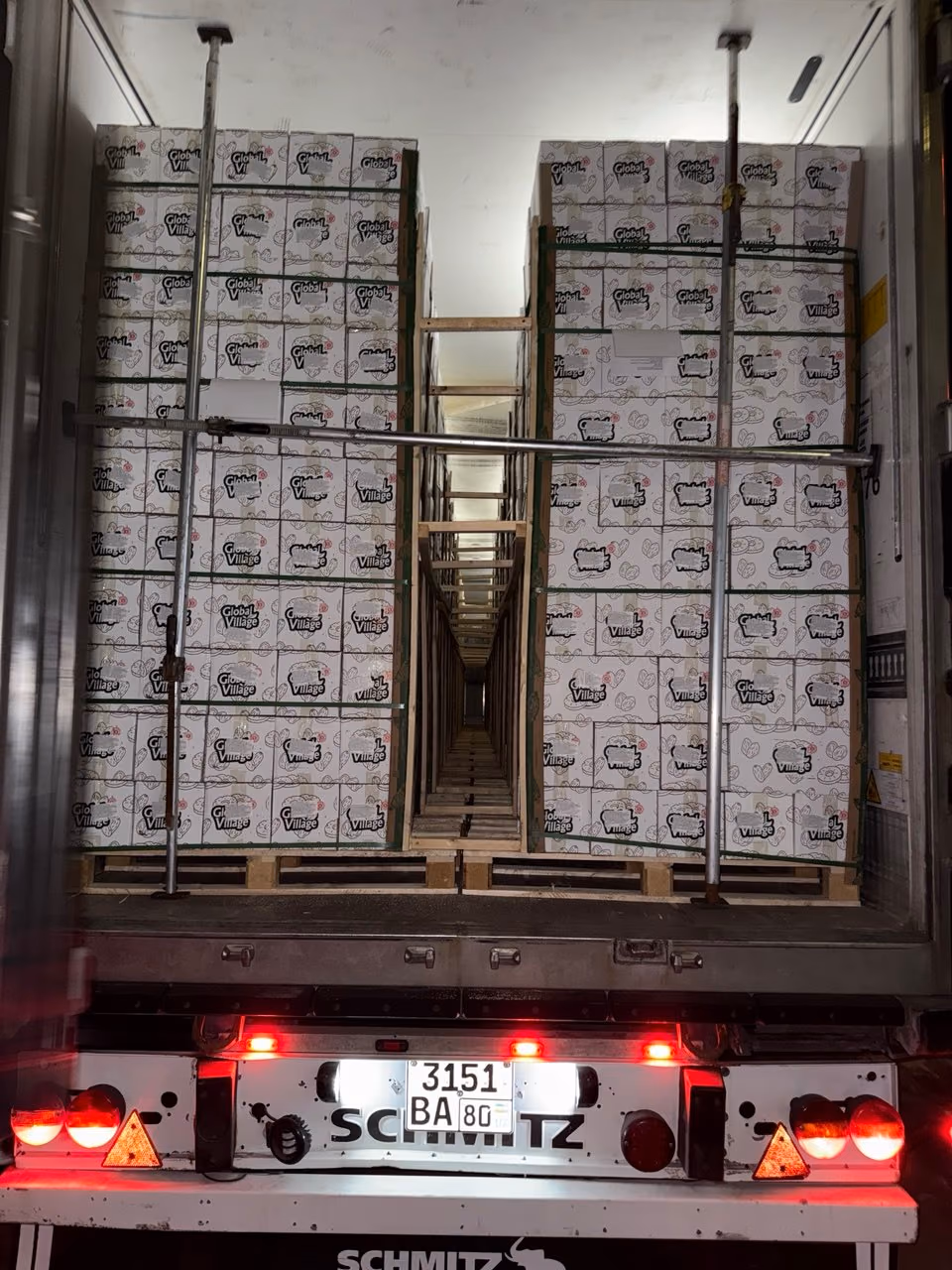 Fully loaded truck