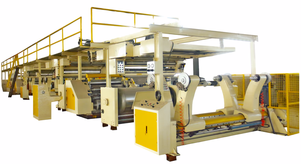Continuous corrugating line